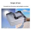 JQGADL Transparent PVC Tarpaulin with Grommets, 500 x 1,000 cm view 4