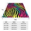 shgwehh Neon Zebra Pattern Blanket, Soft Flannel Fleece, 150 x 125 cm view 3