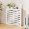 DIHRVTHC White PVC Radiator Cover Cabinet with Shelf, 80 x 60 x 20 cm view 1