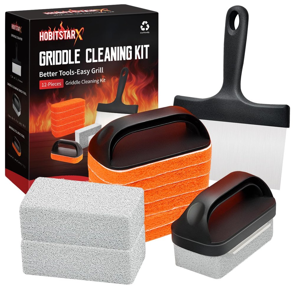 HOBITSTARX Grill Cleaning Set for Blackstone, Grill Accessory Set
