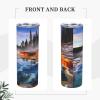 YYHHAOFA Yellowstone National Park Printed Stainless Steel Tumbler with Lid, 590 ml, Straw view 4