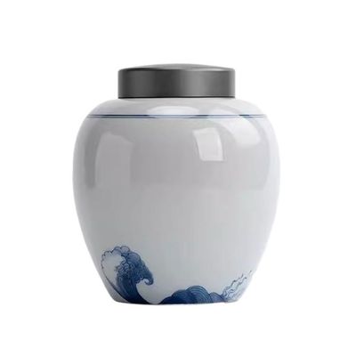 Round Jade Ceramic Tea Storage Canisters