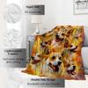 ODHHGDF Corgi Power Throw Blanket, Energetic Puppy Design view 2