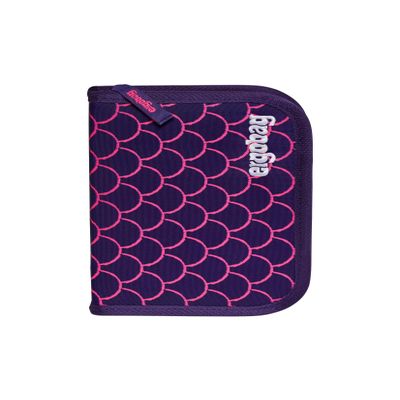 ergobag 22-Piece Pencil Case Set, Lyra Colored Pencils, Timetable and Coin Compartments, Ruler, PerlentauchBr - Purple