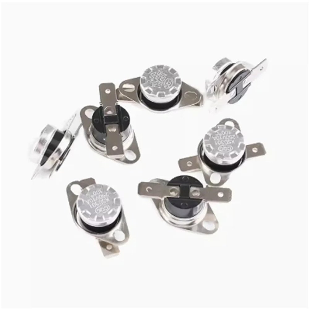 KSD301 Bimetal Thermostat, 250 V, 10 A, Normally Closed, 40–130°C Temperature Switch, 50°C/60°C/70°C/80°C/92°C, 4-Pack