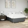 Homgoday Upholstered Bed Frame without Headboard, with Slatted Base, Dark Gray Fabric, 160 x 200 cm view 1
