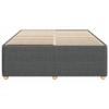 Homgoday Upholstered Bed Frame without Headboard, with Slatted Base, Dark Gray Fabric, 160 x 200 cm view 4