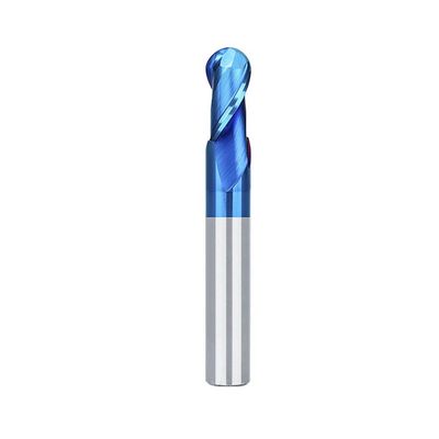 Pangyoo 4 mm/8 mm Shank 2-Flute Ball Nose CNC End Mill, R0.5–6.0, Tungsten Carbide (R6.0 × D12 × 25 × 75L)