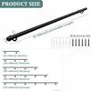 X&Z-XAOY Wrought-Iron Stair Handrail Support Kit, Black Round Tube, 220 cm/7.2 ft view 2