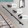 X&Z-XAOY Wrought-Iron Stair Handrail Support Kit, Black Round Tube, 220 cm/7.2 ft view 3