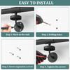 X&Z-XAOY Wrought-Iron Stair Handrail Support Kit, Black Round Tube, 220 cm/7.2 ft view 4