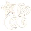 TOPPERFUN 12-Pc. Metal Dream Catcher Rings, Star, Moon and Heart Shapes, Smooth and Durable Macramé Craft Supplies view 1