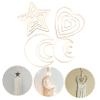 TOPPERFUN 12-Pc. Metal Dream Catcher Rings, Star, Moon and Heart Shapes, Smooth and Durable Macramé Craft Supplies view 4