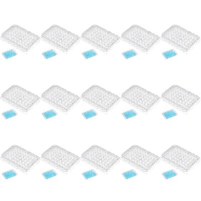 MUCKLILY 15-Piece Cell Culture Plate for Precise Experiments, Reduced Evaporation and Stable Handling