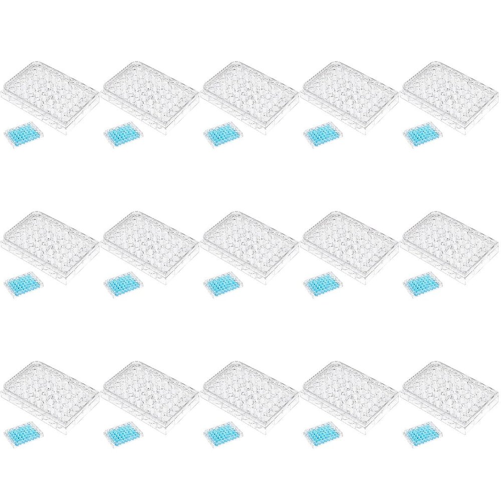 MUCKLILY 15-Piece Cell Culture Plate for Precise Experiments, Reduced Evaporation and Stable Handling