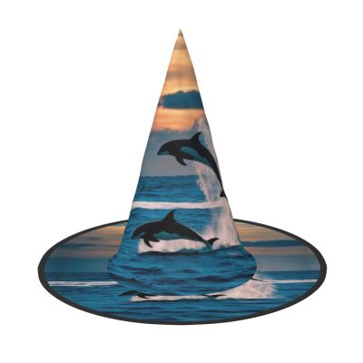 Funny Dolphin Print Hat for Halloween and Parties