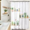 XUEDNGM Washable Fabric Shower Curtain, 130 x 150 cm, Potted Plant view 1
