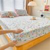 Treer Fitted Sheet, Soft Elastic Bed Sheet, Ultra-Deep, for Mattresses up to 30 cm, Jungle Rabbit, 200 x 220 cm view 1