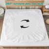 Treer Fitted Sheet, Soft Elastic Bed Sheet, Ultra-Deep, for Mattresses up to 30 cm, Jungle Rabbit, 200 x 220 cm view 3