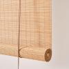 YUJIANHUAA Retro Bamboo Roller Blind, Bamboo Roman Shade, Sun and Privacy Side-Pull Blind for Patio, Garden, Windows and Doors, Width x Height (Carbonized, 90 cm x 120 cm) view 2