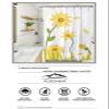 XUEDNGM Yellow Flower Fabric Shower Curtain, 180 x 155 cm view 2