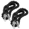 Braided Crowd-Control Ropes, Twisted, 0.6–1.5 m, Red Carpet and Film Sets, Silver Hooks, 2-Pack view 1