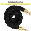 Braided Crowd-Control Ropes, Twisted, 0.6–1.5 m, Red Carpet and Film Sets, Silver Hooks, 2-Pack view 2