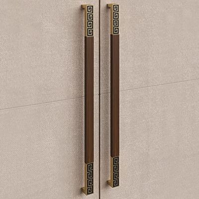 Solid Wood Barn Door Handle with Screws, Exterior and Interior, Sliding Pull Handle, One- or Two-Sided, Rectangular Design (Style 1, 40 cm)
