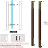 Solid Wood Barn Door Handle with Screws, Exterior and Interior, Sliding Pull Handle, One- or Two-Sided, Rectangular Design (Style 1, 40 cm) view 4