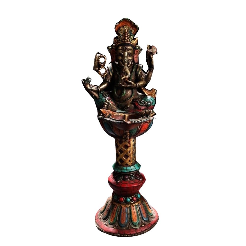LONDAEE Painted Tibetan Copper Elephant Trunk