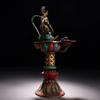 LONDAEE Painted Tibetan Copper Elephant Trunk view 2
