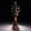 LONDAEE Painted Tibetan Copper Elephant Trunk view 3