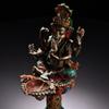 LONDAEE Painted Tibetan Copper Elephant Trunk view 4