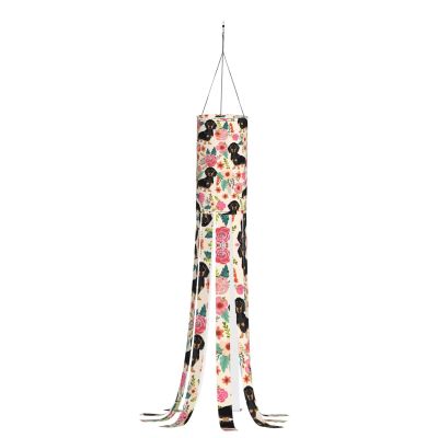 40 in. Dog Floral Halloween Windsock