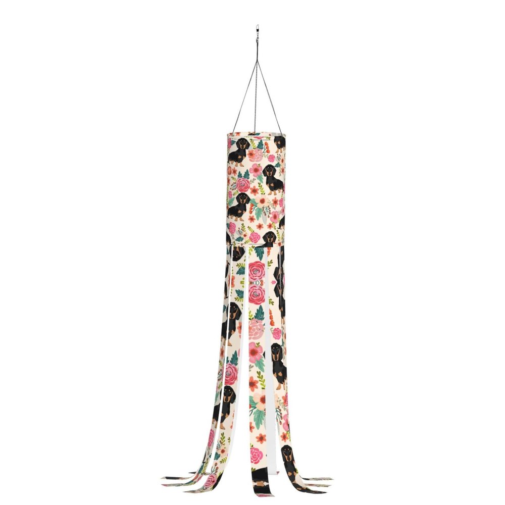 40 in. Dog Floral Halloween Windsock