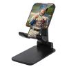 Foldable Phone Stand with Cute Baseball Print, Adjustable Desktop Holder, Black view 1