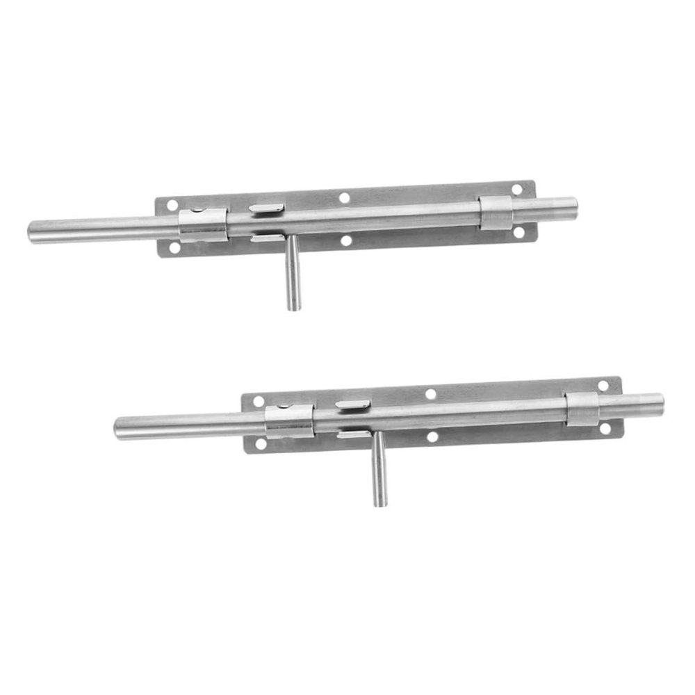 2-Piece Stainless Steel Gate Bolts for Doors and Gates, Silver