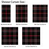 Eslifey Long Shower Curtain, 36 x 72.4 in, Shower Curtain Set with 9 Hooks, Scottish Pattern view 4