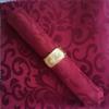 10-Piece 48 x 48 cm Polyester Jacquard Damask Cloth Napkins, Burgundy 1 view 1