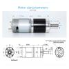 WGJJPQYK 28 mm 385 24 V Planetary Geared DC Reduction Motor for Speed Control, Low-Noise Small Motor (27.3 RPM) view 2
