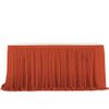 Mateju Tll Table Skirt, Washable Table Decoration for Weddings, Parties, Events, Banquets, and Birthdays (14 ft, Caramel) view 1