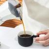 Scizorito 70.9 g Ceramic Espresso Cups with Wooden Handles, Chinese Kung Fu Tea Cups, Coffee Cups, Set of 4 (Black) view 3