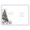 Christmas Card for a Couple, Decorative Tree and Fireplace, Artistic Festive Design, Special Finishes, Made in Great Britain view 2