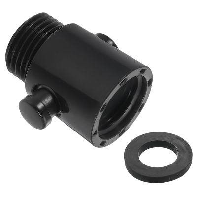 sourcing map Water Flow Control Valve, G1/2, Universal, Showerhead, Shut-Off Button, for Bidet Sprayer or Hose, Black, 1 pc
