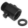 sourcing map Water Flow Control Valve, G1/2, Universal, Showerhead, Shut-Off Button, for Bidet Sprayer or Hose, Black, 1 pc view 1