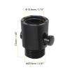 sourcing map Water Flow Control Valve, G1/2, Universal, Showerhead, Shut-Off Button, for Bidet Sprayer or Hose, Black, 1 pc view 2