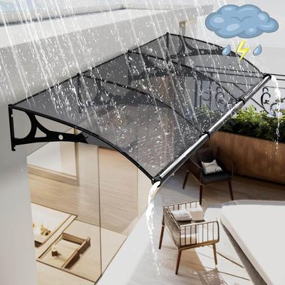 Door Canopy with Side Panel, Large Gutter, 24 x 157 in