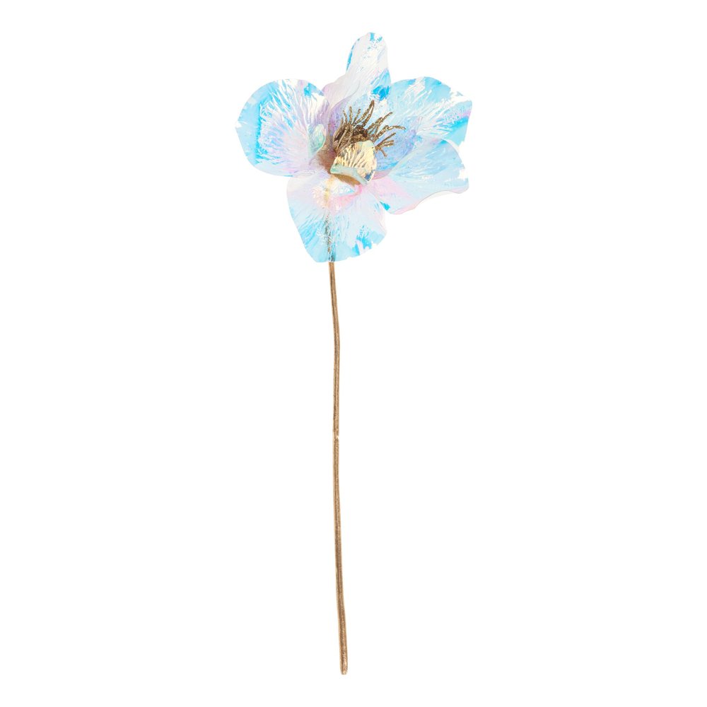 DPI Artificial Hellebore Flower, Iridescent, 30 cm, Bloom Diameter 13 cm