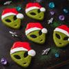 BAKERLOGY Christmas Alien Cookie Cutter with Santa Hat view 4