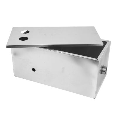 Stainless Steel Grease Interceptor, 3-Stage Filtration, 500 x 250 x 230 mm, 4 GPM